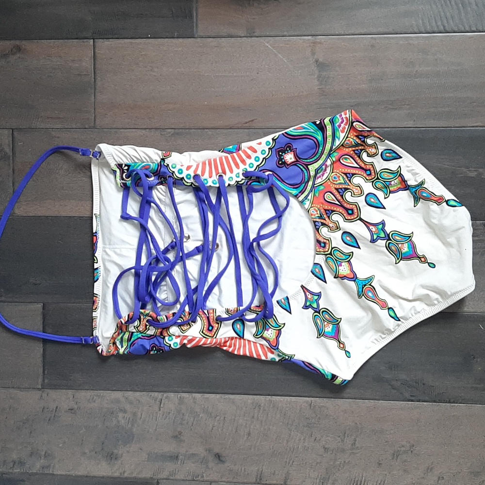 Trina Turk Kasbah One Piece Lace Up Back - Picture 3 of 8
